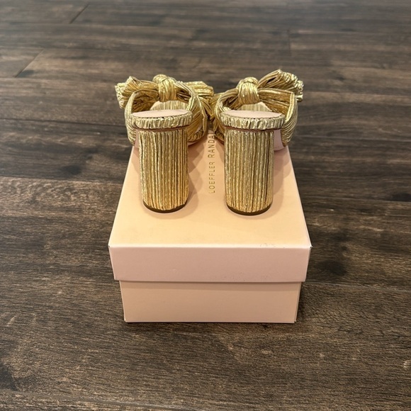Loeffler Randall Gold Bow Mules - Picture 4 of 7